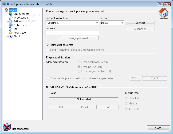 DirectUpdate v4.6.5.197 - Позволяет заменить динамический IP-адрес на постоянный